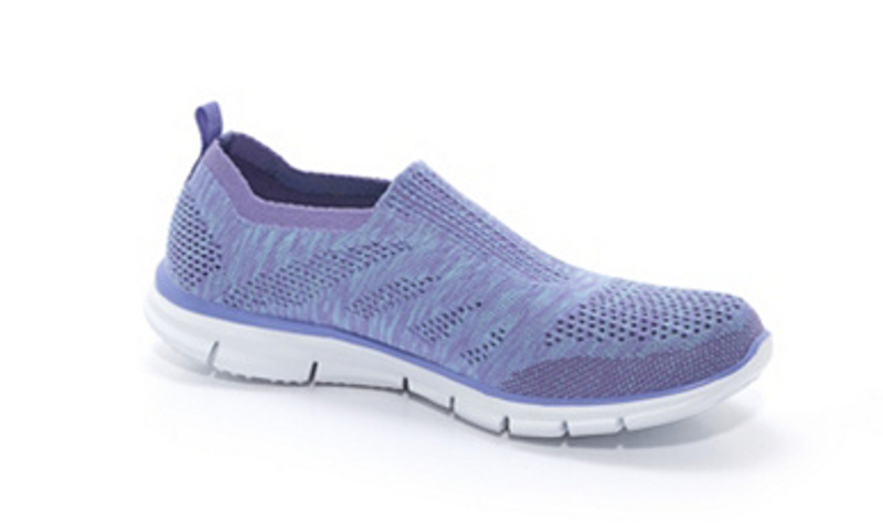 skechers stunner knit mesh slip on trainer with memory foam